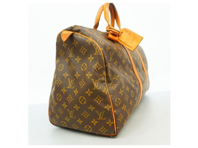 Borsa Louis Vuitton Monogram Keepall 50 Marrone - vista 2