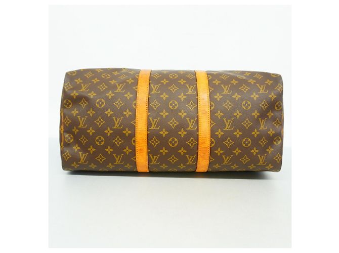 Borsa Louis Vuitton Monogram Keepall 50 Marrone - vista 3