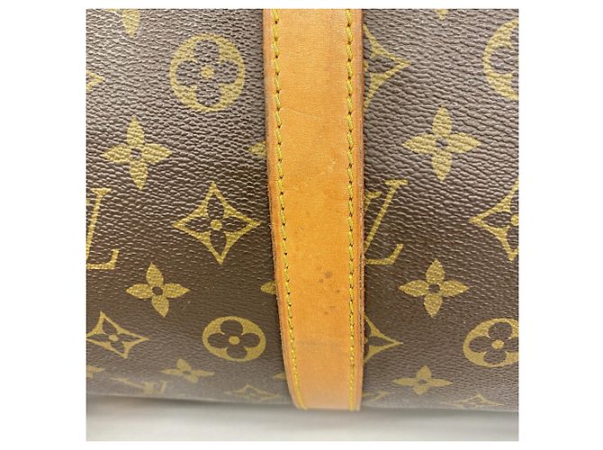 Borsa Louis Vuitton Boston Monogram Keepall 55 Marrone - vista 13