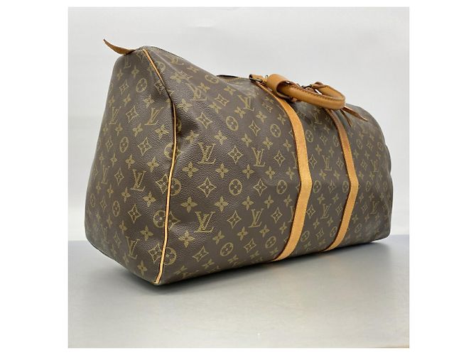 Borsa Louis Vuitton Boston Monogram Keepall 55 Marrone - vista 2