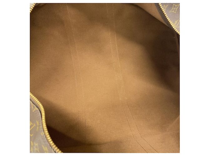 Borsa Louis Vuitton Boston Monogram Keepall 55 Marrone - vista 4