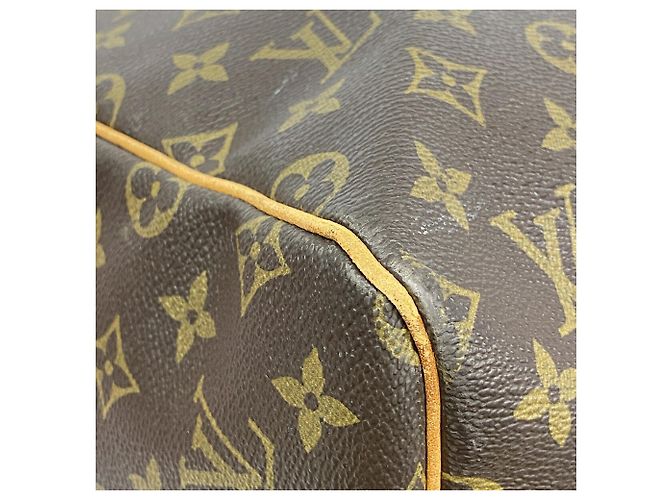 Borsa Louis Vuitton Boston Monogram Keepall 55 Marrone - vista 6