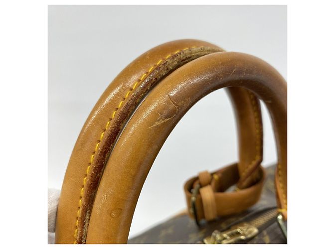 Borsa Louis Vuitton Boston Monogram Keepall 55 Marrone - vista 7