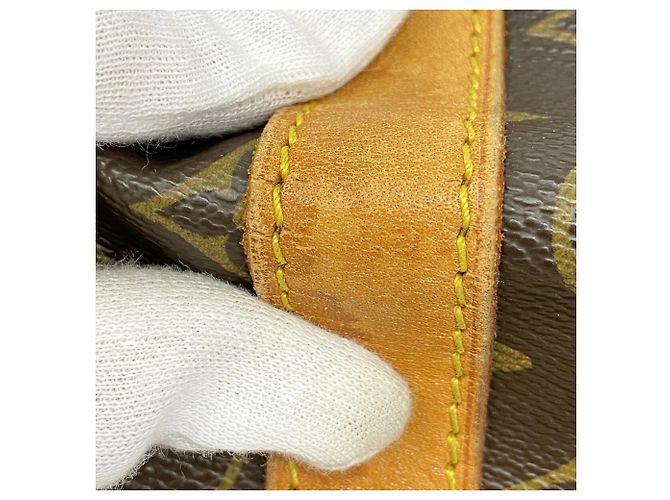 Borsa Louis Vuitton Boston Monogram Keepall 55 Marrone - vista 8