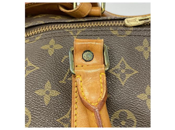 Borsa Louis Vuitton Boston Monogram Keepall 55 Marrone - vista 9