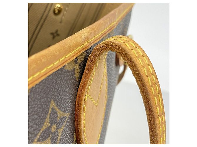 Borsa Tote Louis Vuitton Monogram Neverfull PM Marrone - vista 10