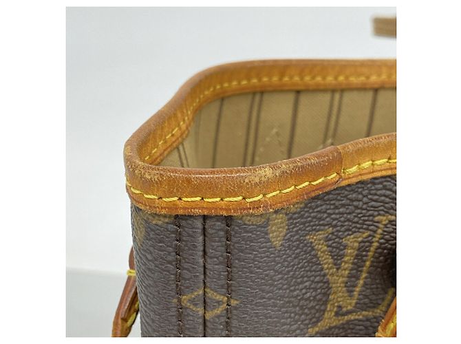 Borsa Tote Louis Vuitton Monogram Neverfull PM Marrone - vista 13