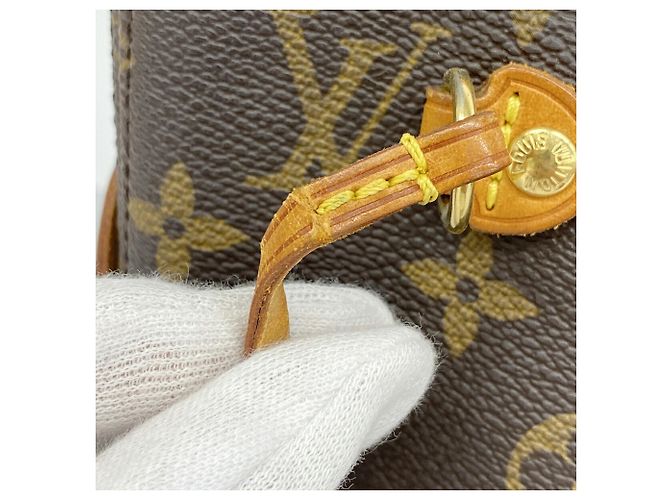 Borsa Tote Louis Vuitton Monogram Neverfull PM Marrone - vista 7