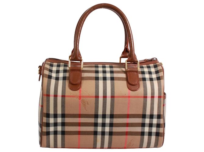 Borsa Mini Boston Burberry Marrone - vista 3
