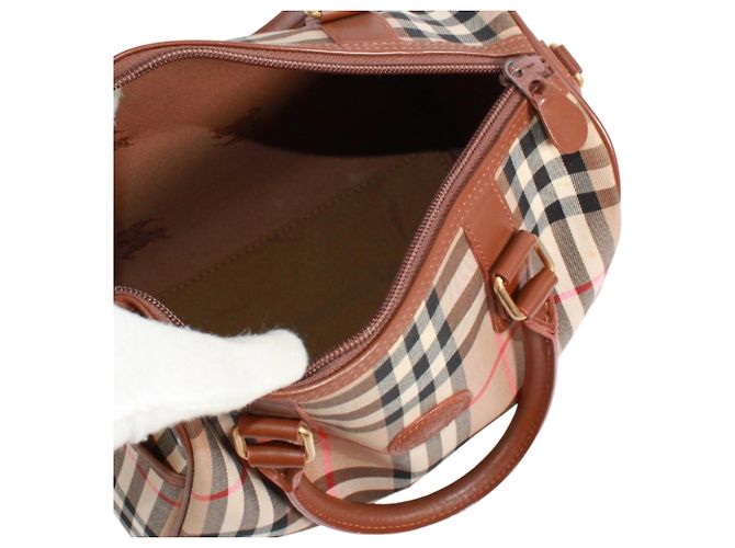Borsa Mini Boston Burberry Marrone - vista 7
