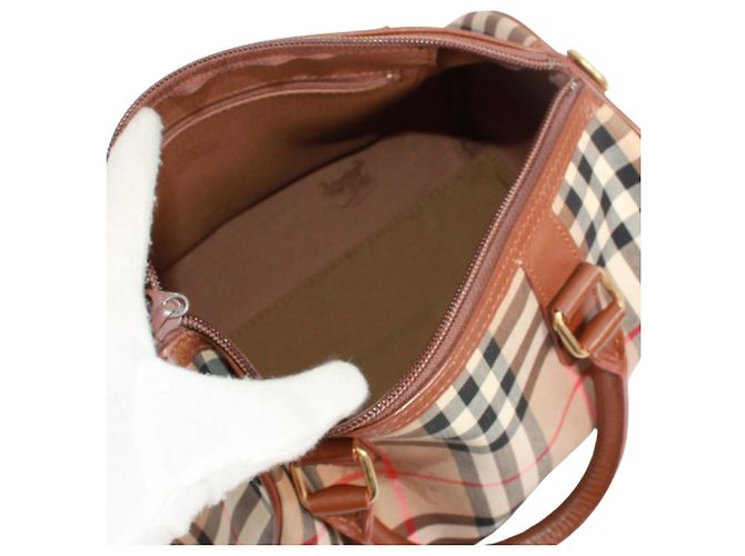 Borsa Mini Boston Burberry Marrone - vista 8