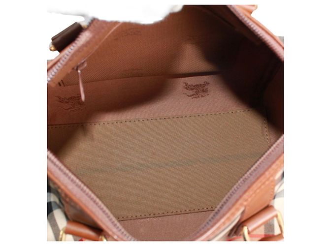 Borsa Mini Boston Burberry Marrone - vista 9