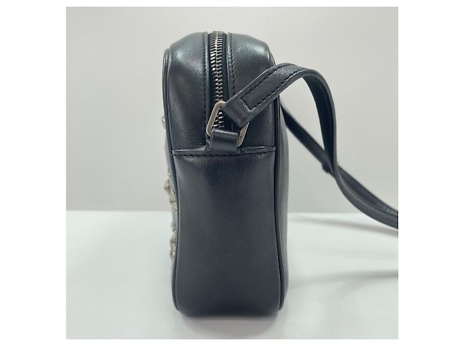 Borsa a tracolla Yves Saint Laurent Lou con nappe e borchie Nero - vista 4