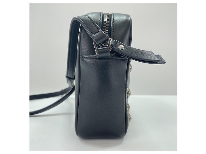 Borsa a tracolla Yves Saint Laurent Lou con nappe e borchie Nero - vista 5