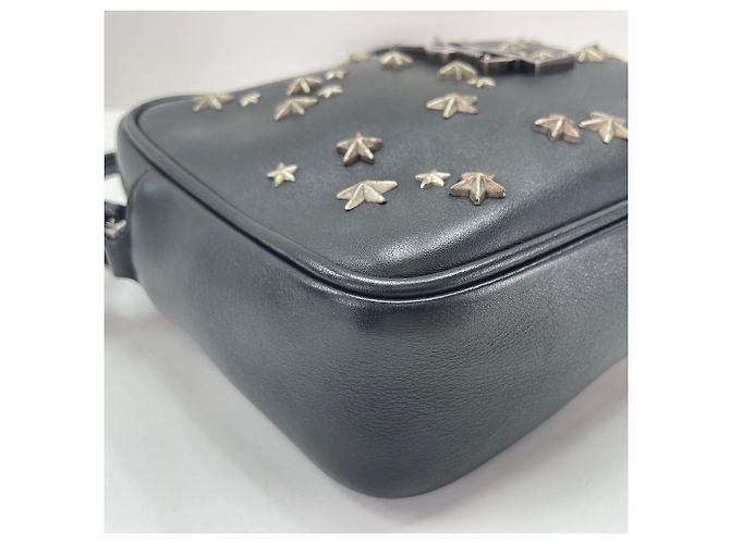 Borsa a tracolla Yves Saint Laurent Lou con nappe e borchie Nero - vista 7