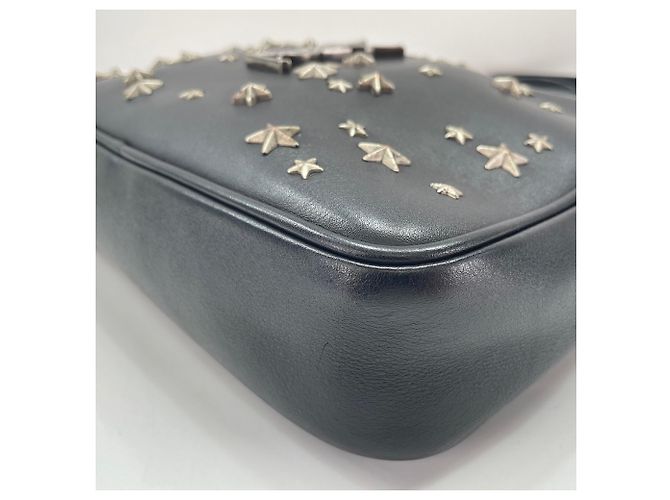 Borsa a tracolla Yves Saint Laurent Lou con nappe e borchie Nero - vista 8