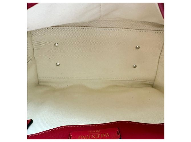 Borsa Valentino in tela borchiata in Red Rosso - vista 12