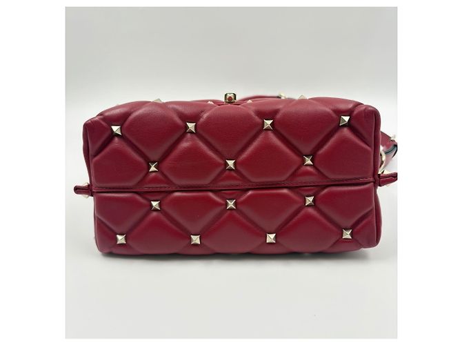 Borsa Valentino in tela borchiata in Red Rosso - vista 7