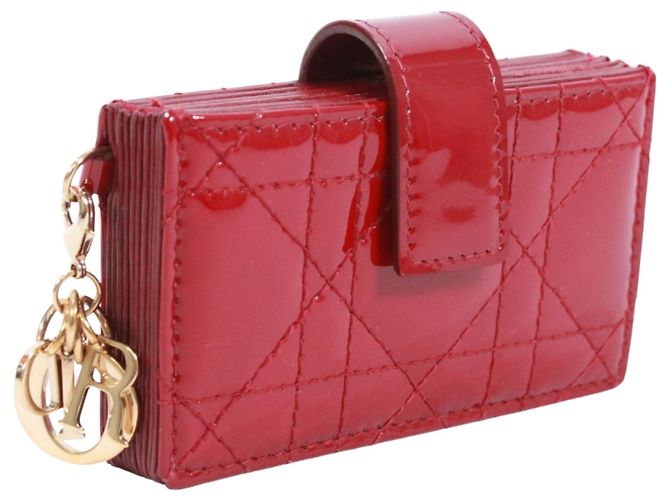 Tarjetero Christian Dior Cannage Roja - vista 2