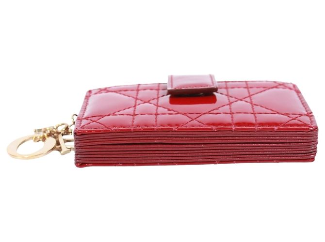 Tarjetero Christian Dior Cannage Roja - vista 4
