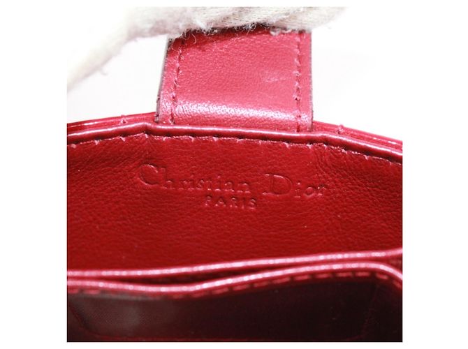 Tarjetero Christian Dior Cannage Roja - vista 8