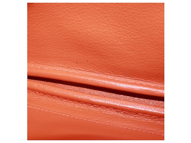 Hermès Borsa Shoulder Pouch Hermes in pelle Epsom Orange Arancione - vista 12