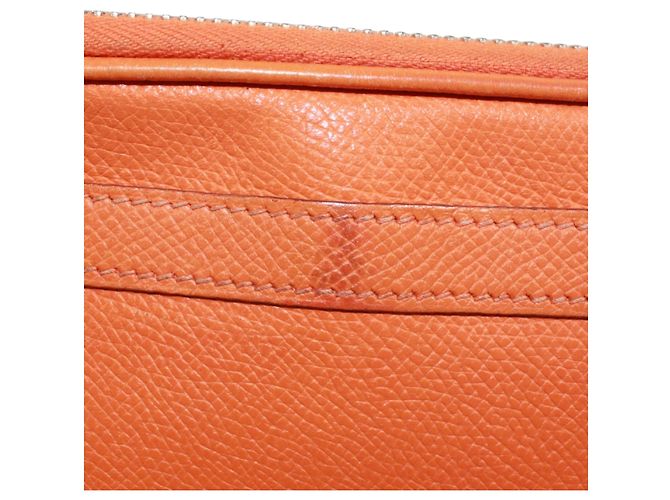 Hermès Borsa Shoulder Pouch Hermes in pelle Epsom Orange Arancione - vista 14
