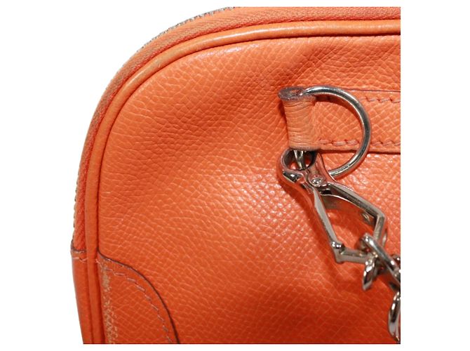 Hermès Borsa Shoulder Pouch Hermes in pelle Epsom Orange Arancione - vista 18