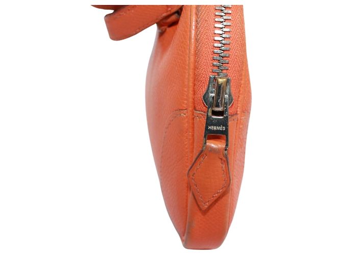Hermès Borsa Shoulder Pouch Hermes in pelle Epsom Orange Arancione - vista 20