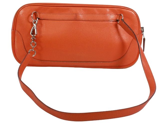 Hermès Borsa Shoulder Pouch Hermes in pelle Epsom Orange Arancione - vista 3