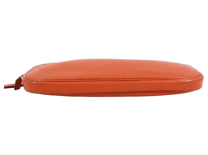 Hermès Borsa Shoulder Pouch Hermes in pelle Epsom Orange Arancione - vista 4