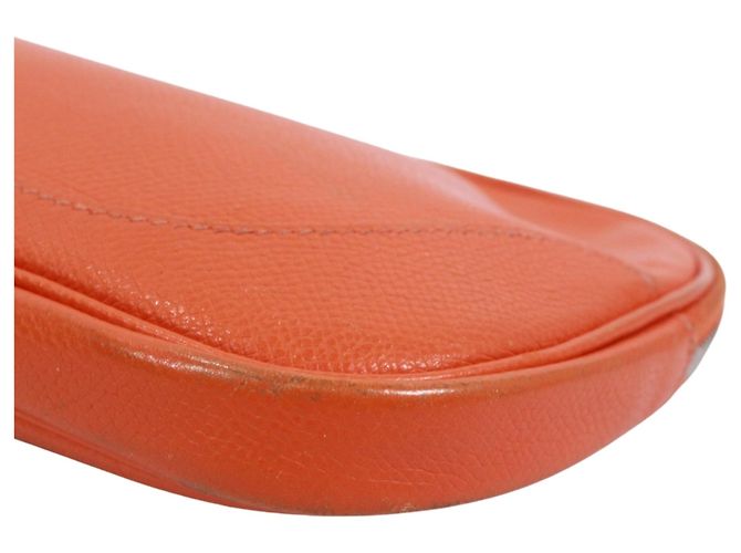 Hermès Borsa Shoulder Pouch Hermes in pelle Epsom Orange Arancione - vista 5