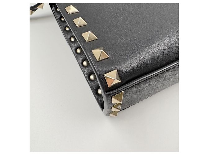 Borsa a tracolla con borchie VALENTINO Rockstud Nero - vista 8