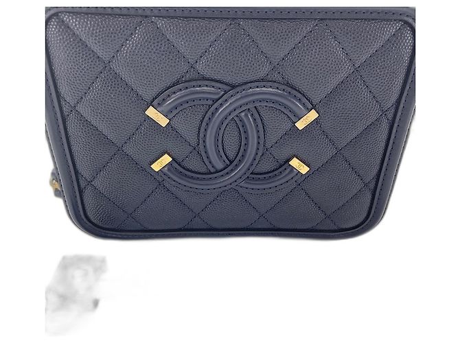 Borsa a tracolla Chanel Filigree in Navy Blu navy - vista 3