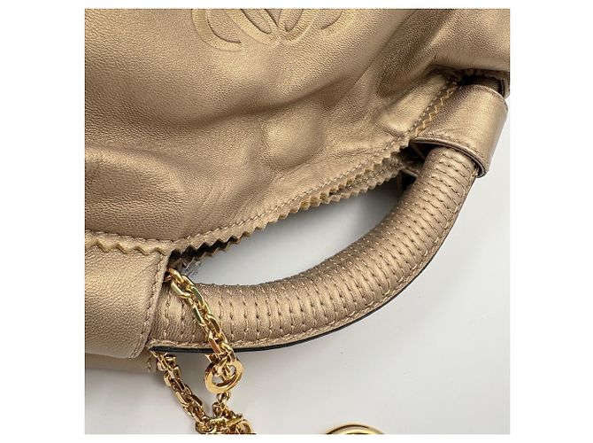 Borsa Loewe Nappa Aire in Gold D'oro - vista 10