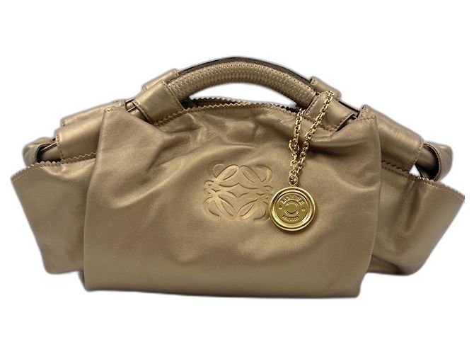Borsa Loewe Nappa Aire in Gold D'oro - vista 2
