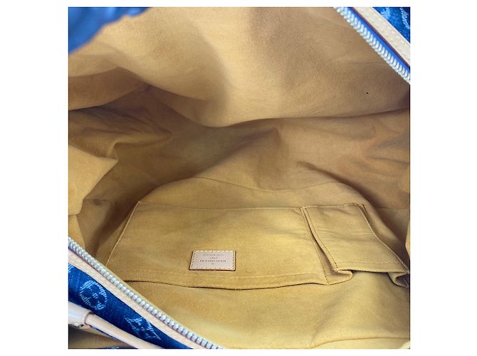 Borsa Louis Vuitton Cabas Raye GM Blu - vista 13