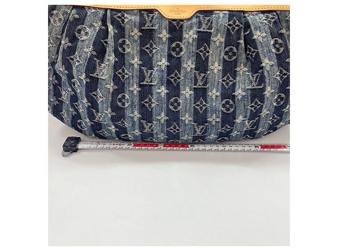 Borsa Louis Vuitton Cabas Raye GM Blu - vista 4