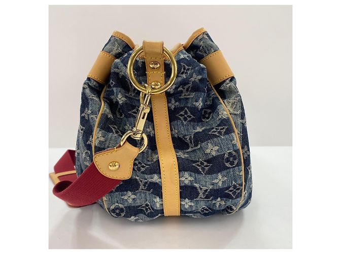 Borsa Louis Vuitton Cabas Raye GM Blu - vista 5