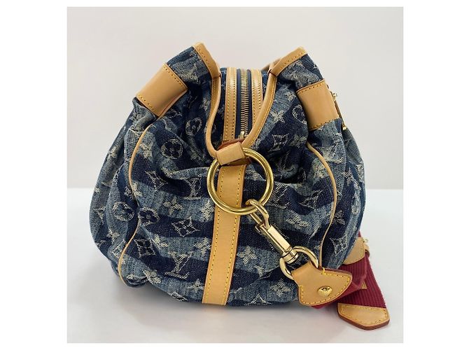 Borsa Louis Vuitton Cabas Raye GM Blu - vista 6
