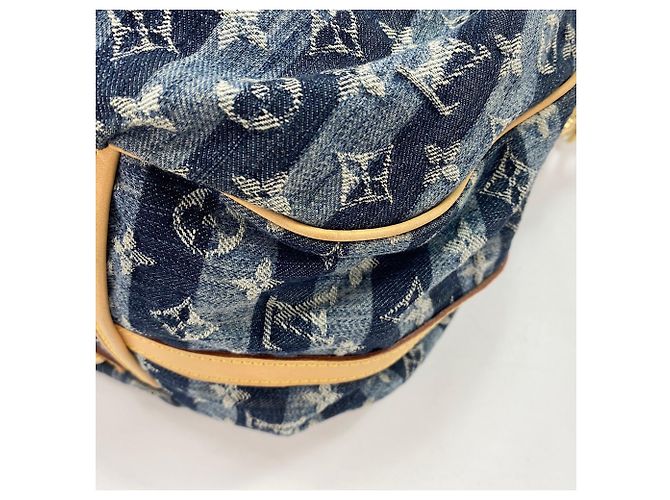 Borsa Louis Vuitton Cabas Raye GM Blu - vista 9
