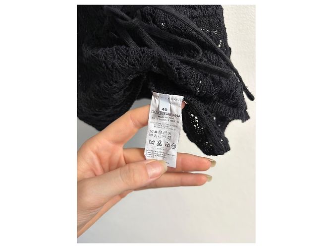 Dolce & Gabbana Strick-Cami-Top Schwarz - Ansicht 3