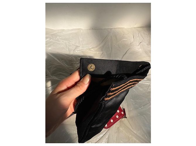 Fendi Vintage Seiden-Pouch Tasche Schwarz - Ansicht 4