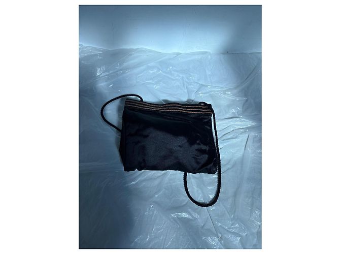 Fendi Vintage Seiden-Pouch Tasche Schwarz - Ansicht 6