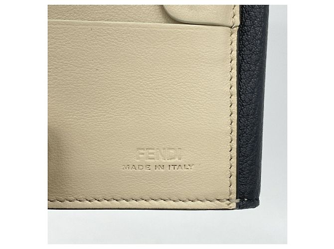 Fendi Black Leather Tri-fold Wallet - view 2