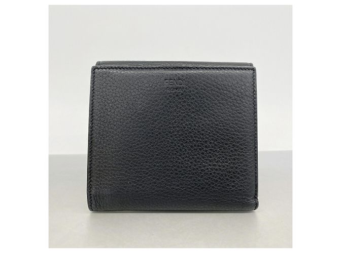 Fendi Black Leather Tri-fold Wallet - view 4