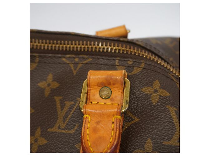 Louis Vuitton Boston Monogram Keepall Bandoulière 50 Marrone - vista 14