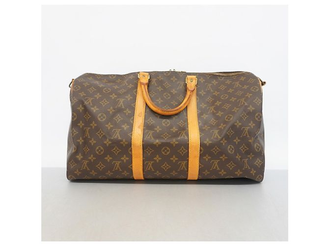 Louis Vuitton Boston Monogram Keepall Bandoulière 50 Marrone - vista 17