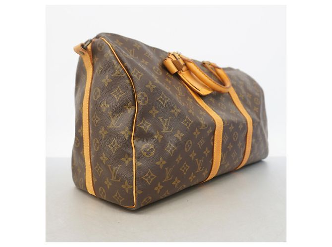 Louis Vuitton Boston Monogram Keepall Bandoulière 50 Marrone - vista 2
