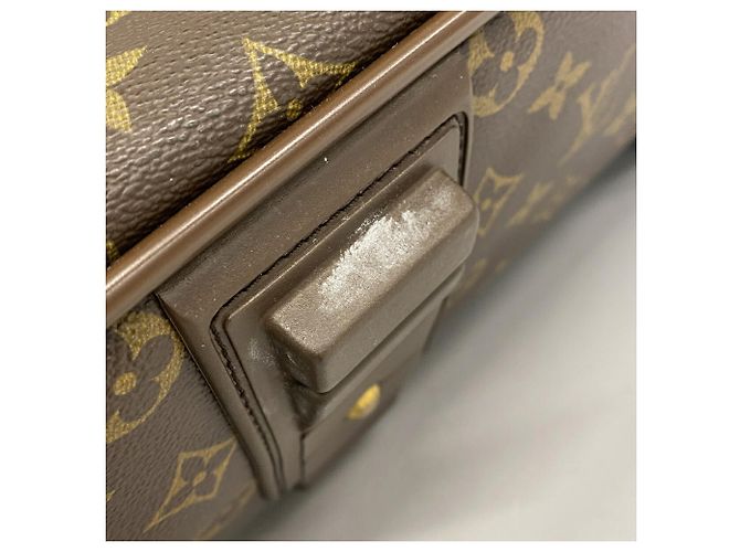 Borsa Louis Vuitton Boston Monogram Satellite 70 Marrone - vista 8